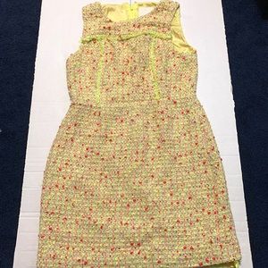 J.Crew collection Neon Yellow Sz 8 Tweed dress